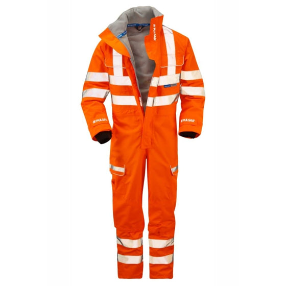 PULSAR PR505 Hi-Vis Rail Spec Waterproof Coverall - Premium HI-VIS OVERALLS from PULSAR - Just £88.58! Shop now at Workwear Nation Ltd