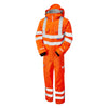 Pulsar Protect PR505R Waterproof Mesh-Lined Hi-Vis Coverall Orange - Recycled Content