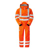 Pulsar Protect PR505R Waterproof Mesh-Lined Hi-Vis Coverall Orange - Recycled Content