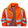 Pulsar Protect PR508R Orange Hi-Vis Interactive Fleece Jacket - Recycled Content