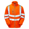 Pulsar Protect PR508R Orange Hi-Vis Interactive Fleece Jacket - Recycled Content