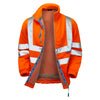 Pulsar Protect PR508R Orange Hi-Vis Interactive Fleece Jacket - Recycled Content