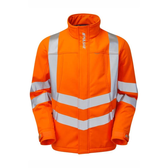 PULSAR PR535 Hi-Vis Interactive Rail Spec Softshell Jacket - Premium HI-VIS JACKETS & COATS from PULSAR - Just £58.16! Shop now at Workwear Nation Ltd