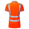 Pulsar Protect PR701R Women's Short Sleeve Hi-Vis Polo Shirt Orange - Recycled Content