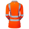 Pulsar Protect PR703R Women's Long Sleeve Polo Shirt Orange - Recycled Content