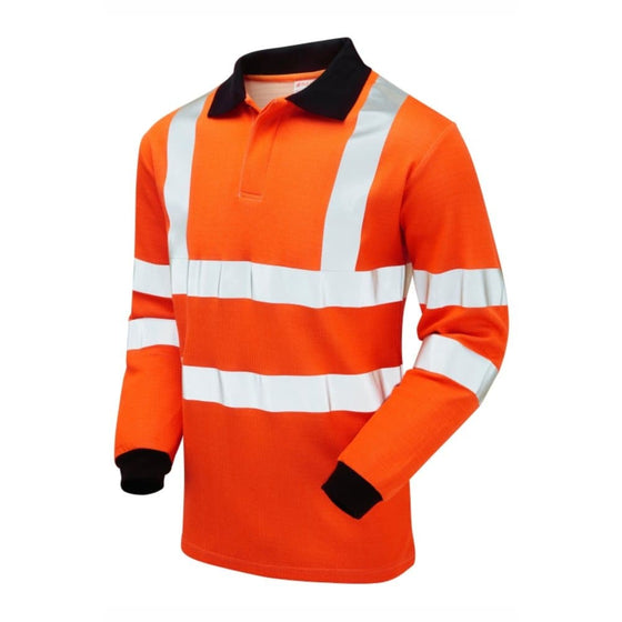 PULSAR PRARC21 Rail Spec FR-AST-ARC Hi-Vis Long Sleeve Polo Shirt - Premium FLAME RETARDANT SHIRTS from PULSAR - Just £53.67! Shop now at Workwear Nation Ltd