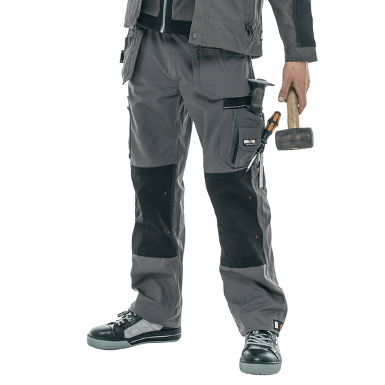 Herock Hercules Water-Repellent Kneepad Holster Pocket Trousers Grey / Black / 36" Waist/ 33" Leg 