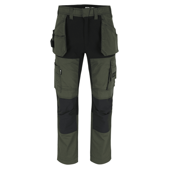 Herock Spector Multi Pocket Holster Pocket Kneepad Stretch Trousers DARK KHAKI/BLACK / 32" Waist, 32" Leg