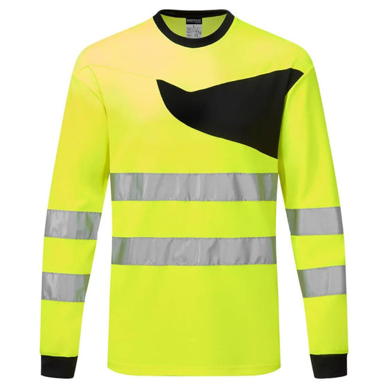 PORTWEST PW221 PW2 HI-VIS T-SHIRT L/S