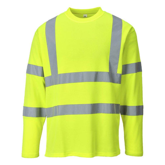 Portwest S278 - Hi-Vis Long Sleeved T-Shirt Yellow 3XL
