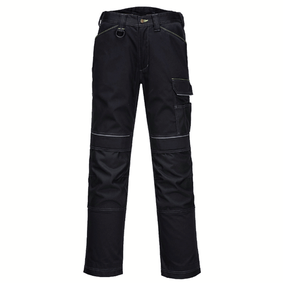 Portwest T601 PW3 Kneepad Work Trousers Black / 36" Waist, Regular Leg (31")