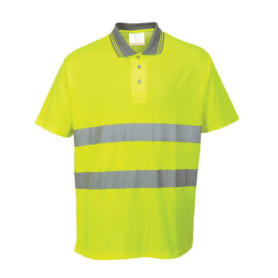 Portwest S171 Hi-Vis Cotton Comfort Breathable Polo Shirt - Workwear Nation Ltd