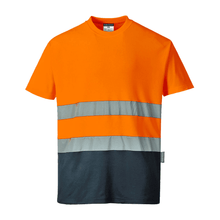  Portwest S173 Hi-Vis Cotton Comfort Contrast Breathable T-Shirt - Workwear Nation Ltd