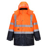 Portwest S426 Hi-Vis Breathable Waterproof 7-in-1 Contrast Traffic Jacket