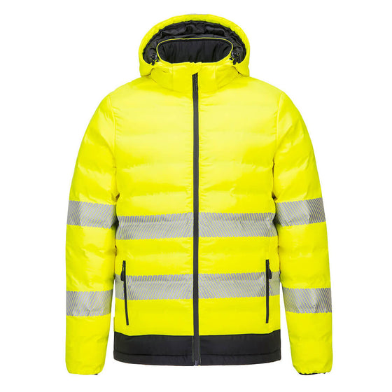 Portwest S548 Hi-Vis Ultrasonic Heated Tunnel Jacket - Battery Included