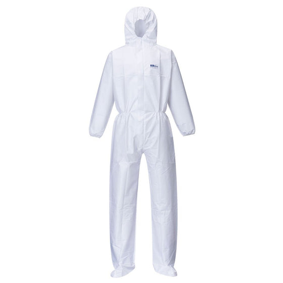 Portwest ST41 BizTex Microporous Coverall with Boot Covers Type 5/6 - Premium DISPOSABLE WORKWEAR from Portwest - Just £164.04! Shop now at Workwear Nation Ltd