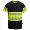 Snickers 2538 High-Vis Two Tone Class 1 Short Sleeve T-Shirt Black / Yellow / 2XL