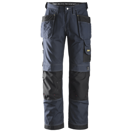 Snickers 3213 Craftsmen Holster Pocket Trousers, Rip-Stop Navy Blue - Deals