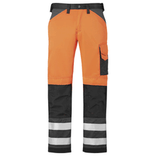  Snickers 3333 Hi-Vis Trousers, Class 2 Various Colours