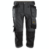Snickers 6142 AllroundWork, Stretch Kneepad Holster Pockets Pirate Trousers Steel Grey / Black / 50 (35" Waist)
