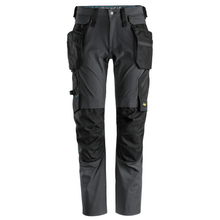  Snickers 6208 LiteWork, Detachable Holster Pocket Kneepad Work Trousers Steel Grey