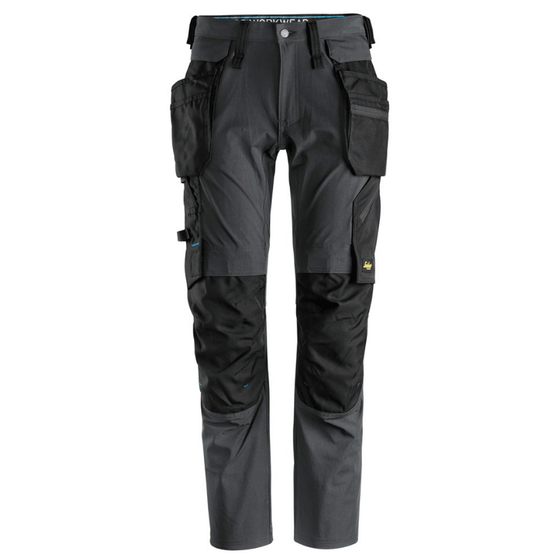 Snickers 6208 LiteWork, Detachable Holster Pocket Kneepad Work Trousers Steel Grey