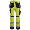 Snickers 6230 AllroundWork, Hi-Vis Trousers Holster Pockets+ CL2 Hi-Vis Yellow / Steel Grey / 33" Waist - 35" Leg - Snickers Size 148