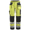 Snickers 6230 AllroundWork, Hi-Vis Trousers Holster Pockets+ CL2 Hi-Vis Yellow / Steel Grey / 33" Waist - 35" Leg - Snickers Size 148