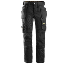  Snickers 6241 AllroundWork, Stretch Work Knee Pad Trousers Holster Pockets Black Only Buy Now at Workwear Nation!