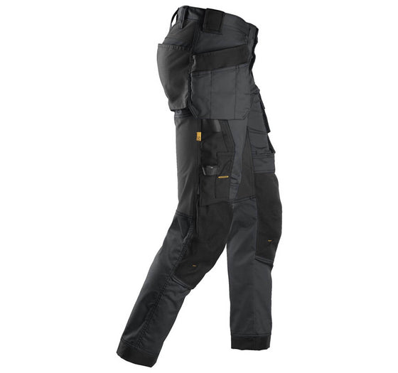Snickers 6241 AllroundWork, Stretch Work Knee Pad Trousers Holster Pockets Steel Grey Only Buy Now at Workwear Nation!