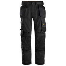  Snickers 6251 AllroundWork, Stretch Loose Fit Holster Pocket Work Trousers Black