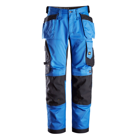Snickers 6251 AllroundWork, Stretch Loose Fit Holster Pocket Work Trousers True Blue / Black / 52 (36" Waist, 32" Leg)