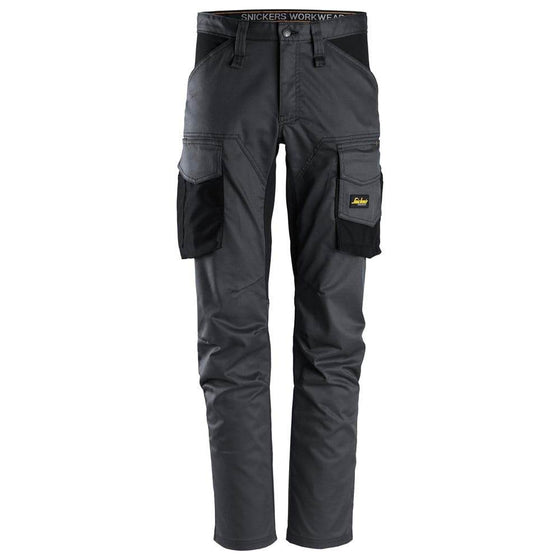 Snickers 6803 AllroundWork, Stretch Trousers without Knee Pockets Steel Grey / 33" Waist - 30" Leg