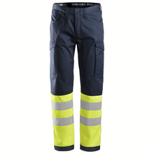  Snickers 6900 Hi-Vis Service Transport Trousers CL1 Navy Blue