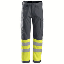  Snickers 6900 Hi-Vis Service Transport Trousers CL1 Steel Grey