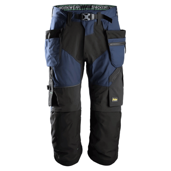 Snickers 6905 FlexiWork Holster Pocket Pirate Work Trousers Navy Blue/Black