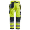 Snickers 6932 FlexiWork Hi-Vis Work Trousers Holster Pockets CL2