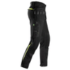 Snickers 6940 FlexiWork, Stretch Work Knee Pad Holster Pocket Trousers Black / Neon Yellow / 88 (30" Waist, 30" Leg)