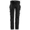 Snickers 6972  FlexiWork, Work Trousers+ Detachable Holster Pockets Black / 38" Waist - 30" Leg