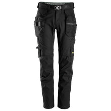  Snickers 6972 FlexiWork, Work Trousers+ Detachable Holster Pockets Black / 31" Waist - 28" Leg