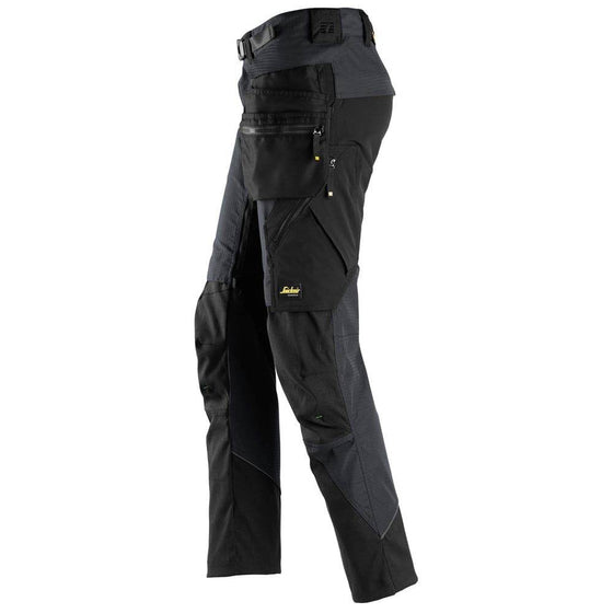 Snickers 6972 FlexiWork, Work Trousers+ Detachable Holster Pockets Black / 31" Waist - 28" Leg