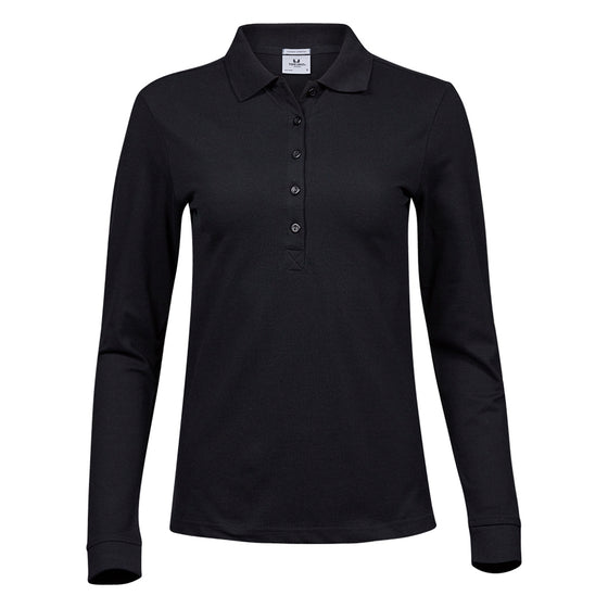 Tee Jays 146 Ladies Luxury Stretch Long Sleeve Polo Shirt