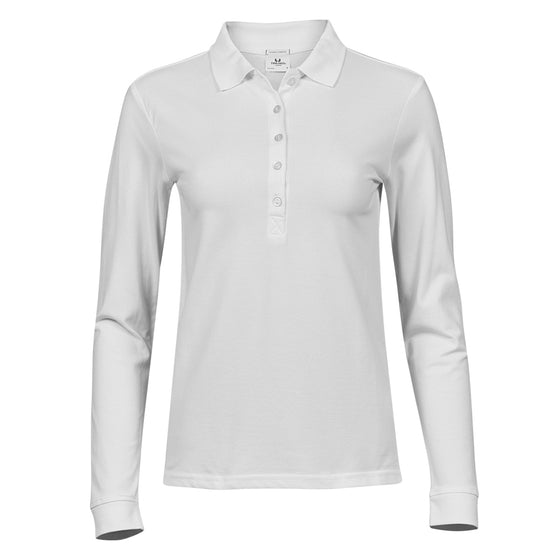 Tee Jays 146 Ladies Luxury Stretch Long Sleeve Polo Shirt