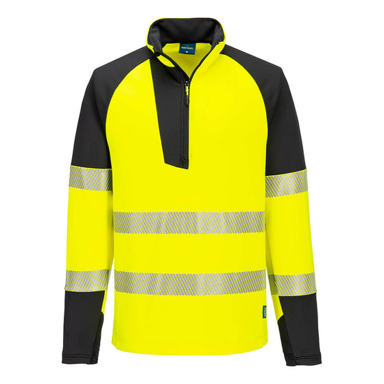 Portwest T172 PW3 Hi-Vis 1/4 Zip Sweatshirt Top
