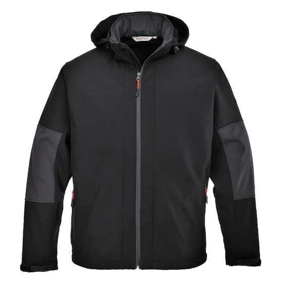 Portwest TK53 Hooded Water Resistant Softshell Jacket (3L) - Workwear Nation Ltd