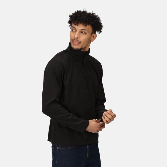 Regatta TRF549 Zip Neck Micro Fleece Jumper Black Large