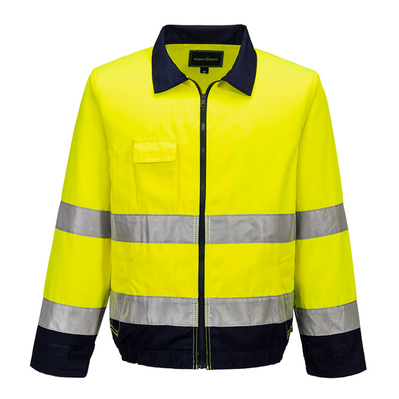 Portwest TX70 Madrid Hi-Vis Contrast Bomber Jacket - Workwear Nation Ltd