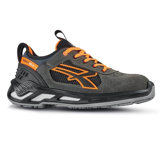 U-Power Ryder RS 20016 SRC ESD RED 360 Lightweight Safety Work Trainer RETURNED DIRTY SOLES Grey / Orange / UK 8 / EU 42