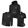 Uneek Hoodie, Sweatshirt & Polo Shirts Bundle Inc Logo - 5 Items