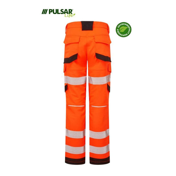 PULSAR® LIFE LFE972 GRS Women's Stretch Hi-Vis Combat Trouser Orange - Premium HI-VIS TROUSERS from Pulsar - Just £101.03! Shop now at Workwear Nation Ltd